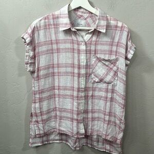 Rails pink plaid top size XS